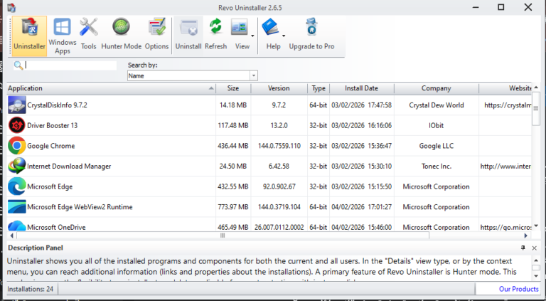 Revo Uninstaller Free